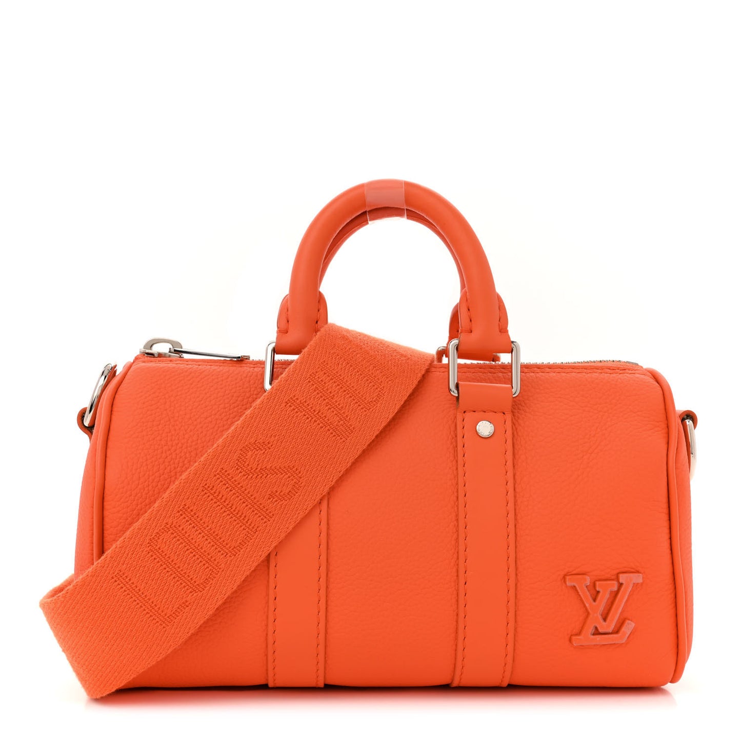 Grained Calfskin Aerogram Keepall XS Orange