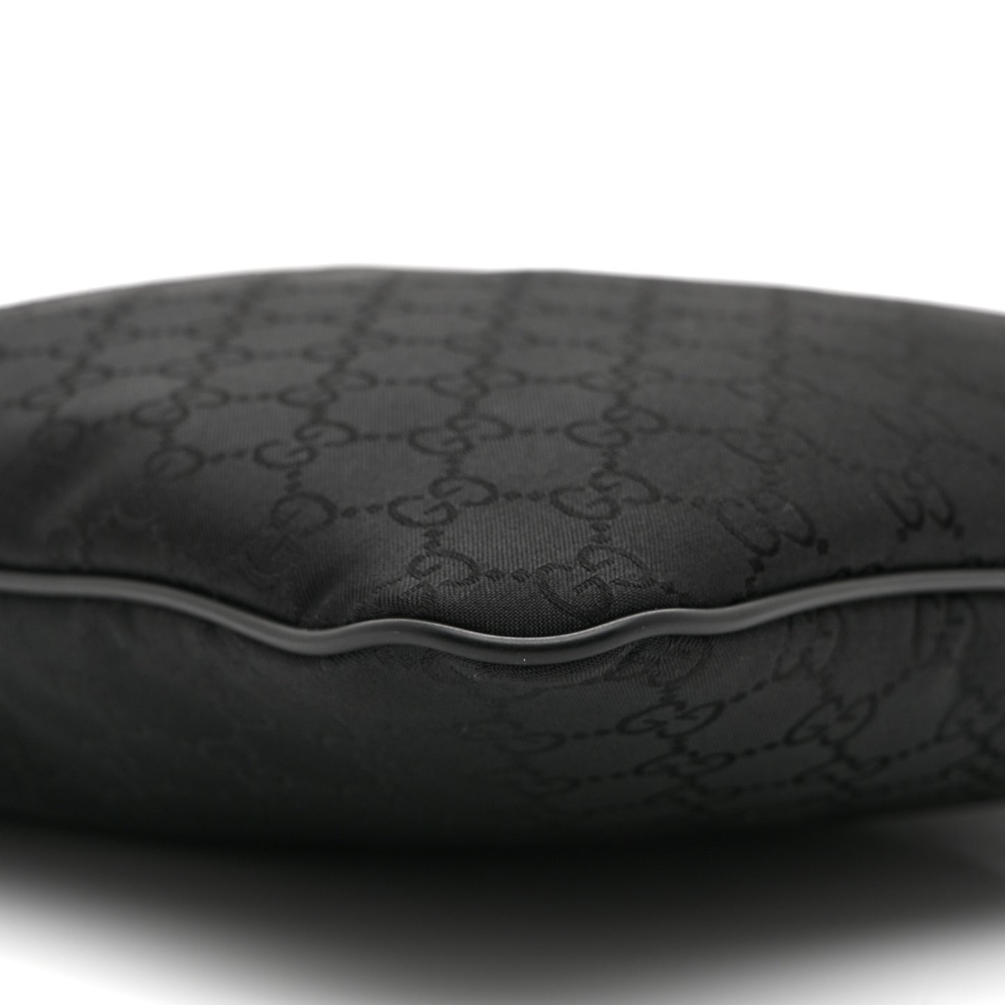 Nylon Monogram Medium Flat Messenger Bag Black