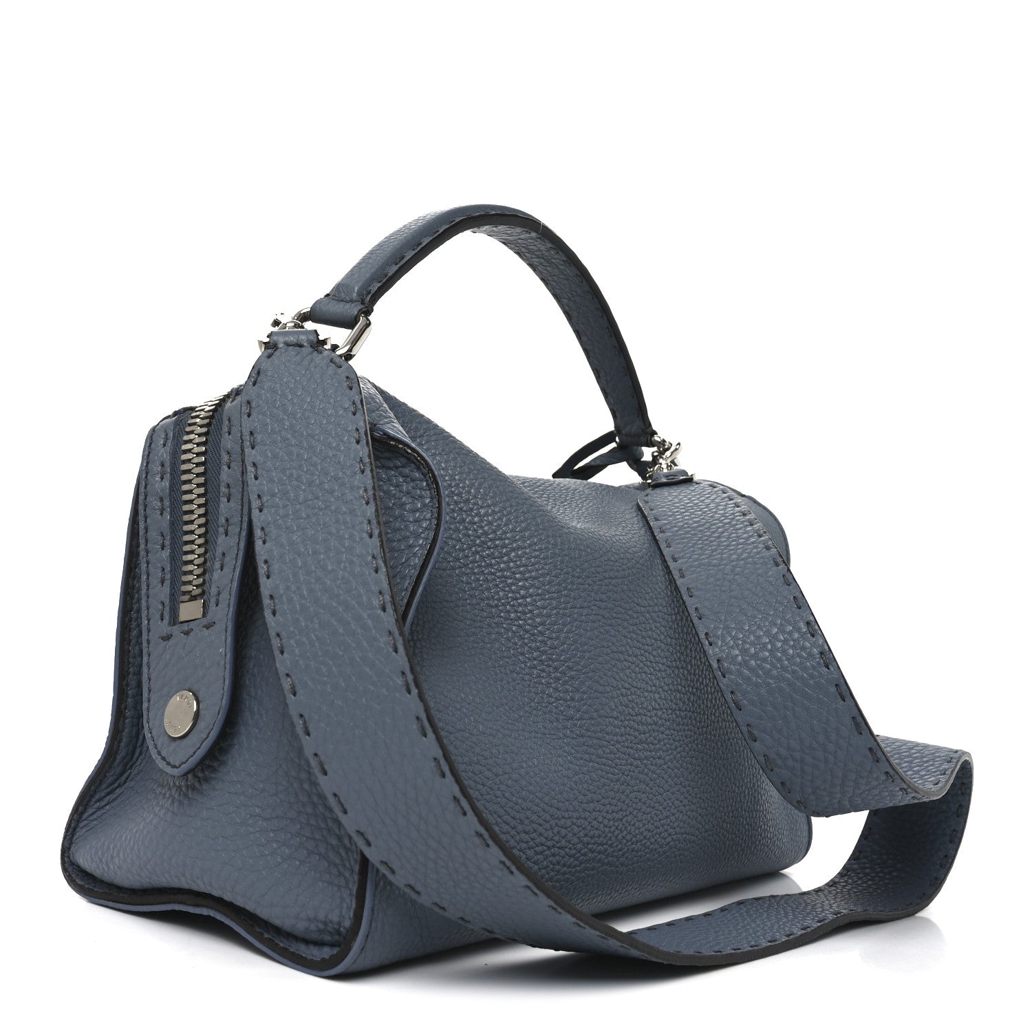 Fendi Cuoio Romano Selleria Lei Boston Tote Nube 3 of 11
