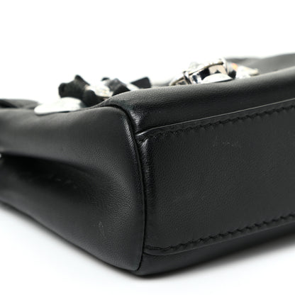Fendi Nappa Crystal Flowerland Micro Peekaboo Iconic Satchel Black 8 of 12