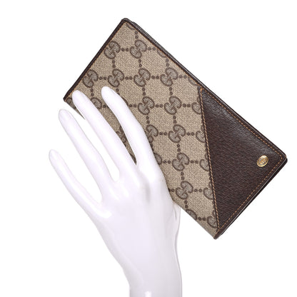 Gucci Coated Canvas Monogram Checkbook Wallet Brown 2 of 11