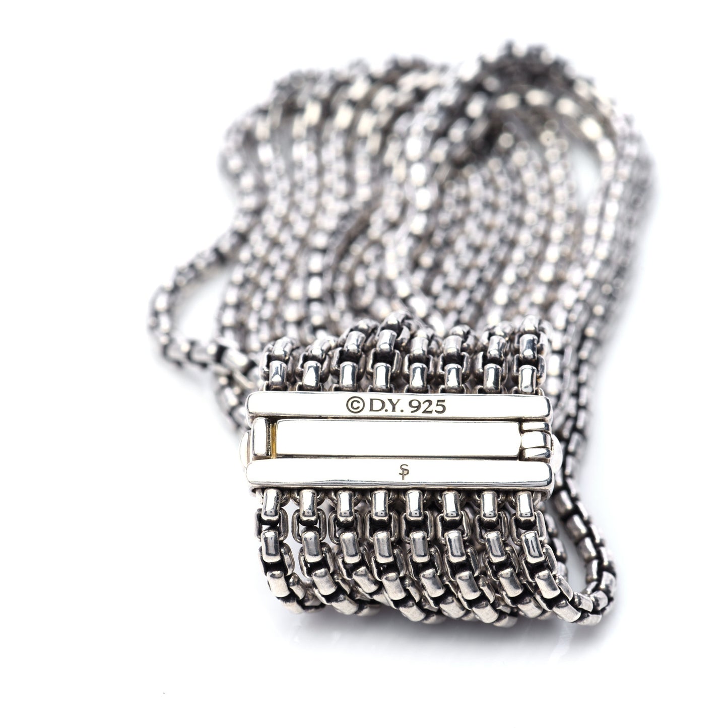 Sterling Silver Multi-Row Box Chain Bracelet