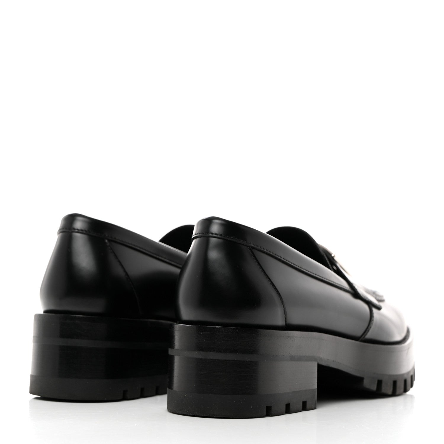 Chanel Calfskin Metal CC Loafers 37 Black 4 of 8