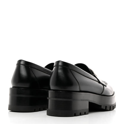 Chanel Calfskin Metal CC Loafers 37 Black 4 of 8