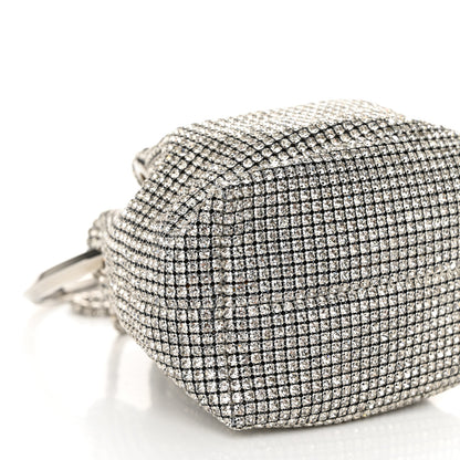 Jimmy Choo Satin Crystal Embellished Micro Bon Bon Bag Silver 9 of 11