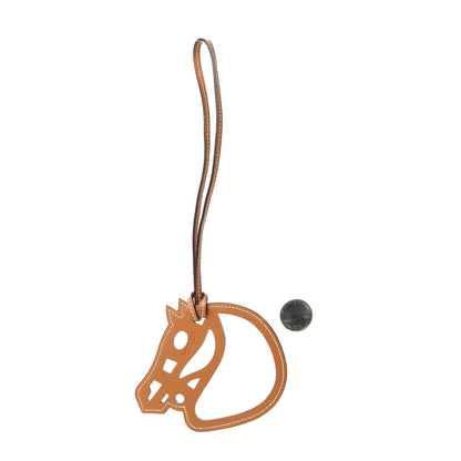 Hermes Barenia Paddock Cheval Horse Bag Charm Fauve 2 of 4