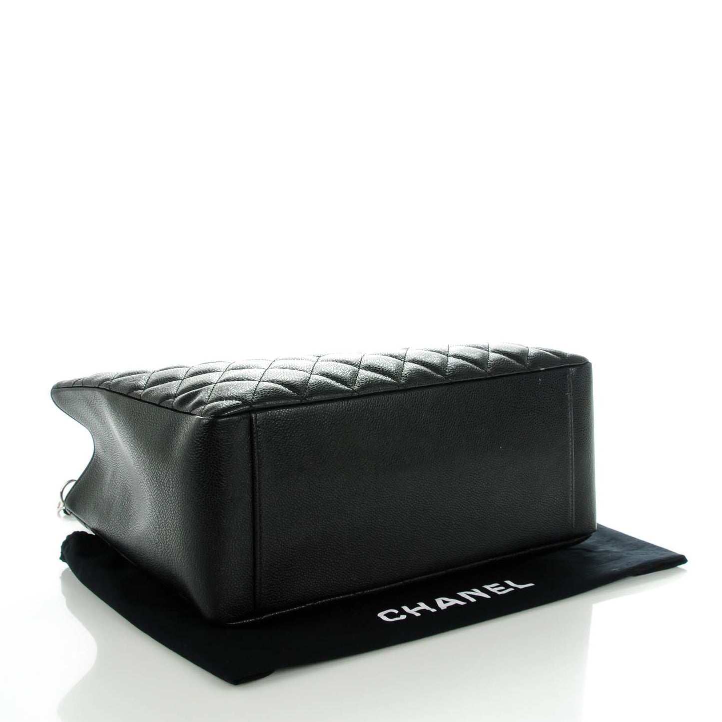 Caviar Quilted Grand Shopping Tote GST Black