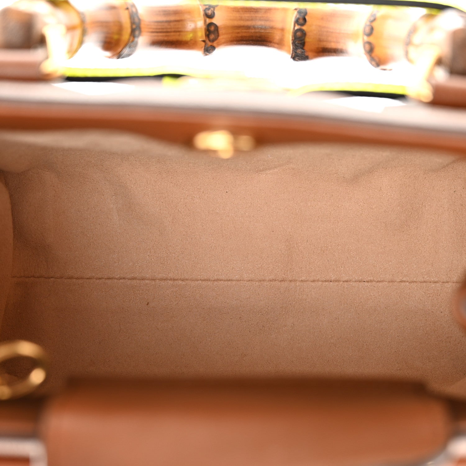 Gucci Wonka Grain Calfskin Mini Diana Tote Bag Cuir Yellow Fluo 5 of 10