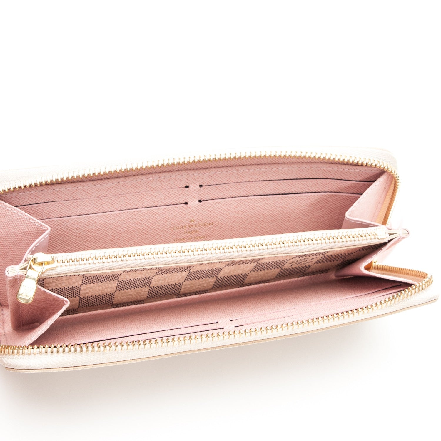 Louis Vuitton Damier Azur Clemence Wallet Rose Ballerine 5 of 7