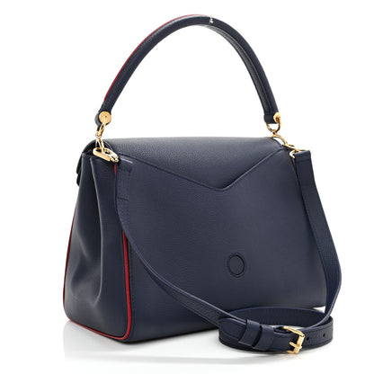 Louis Vuitton Grained Calfskin Monogram Double V Blue Marine 4 of 9