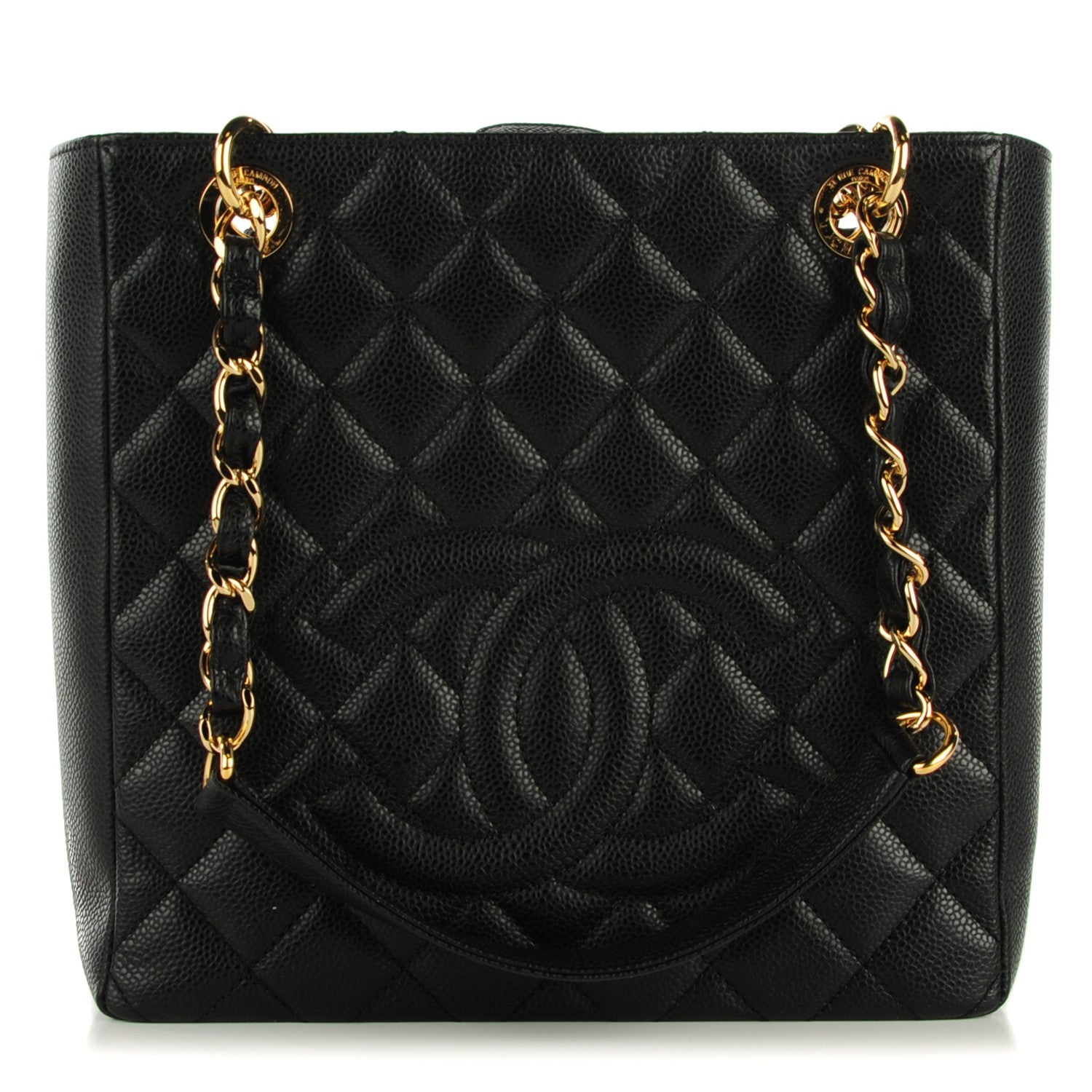 Chanel Caviar Quilted Petit Shopping Tote PST Black 1 of 7