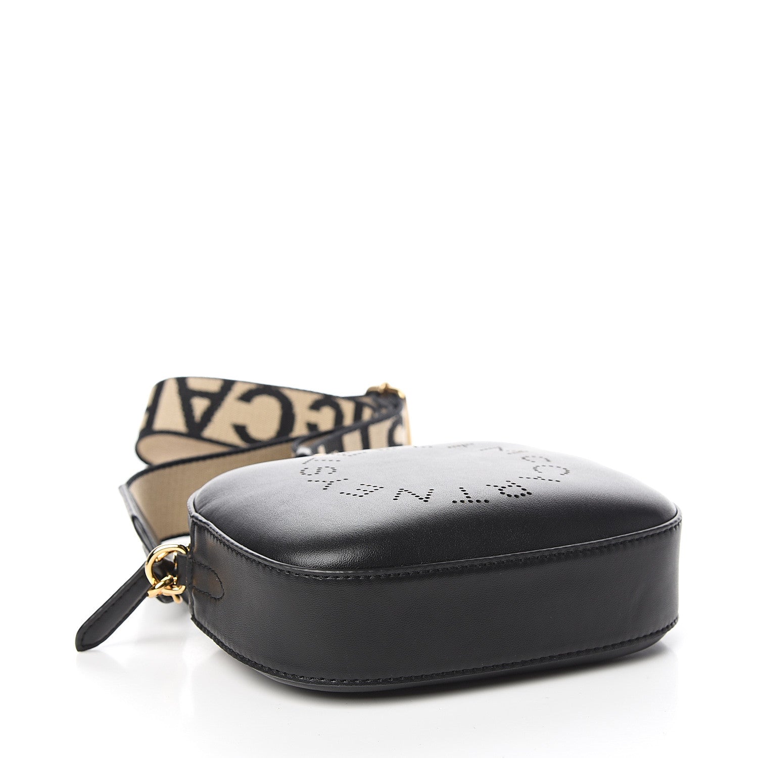 Stella McCartney Eco Alter Nappa Perforated Logo Convertible Belt Bag Black 4 of 8