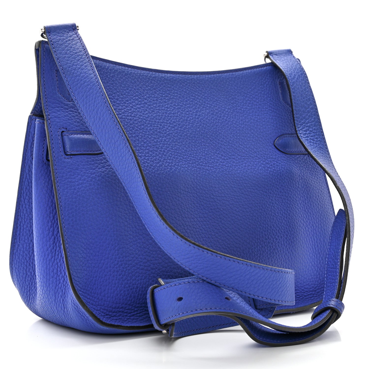 Hermes Taurillon Clemence Jypsiere 28 Bleu Electrique 3 of 13