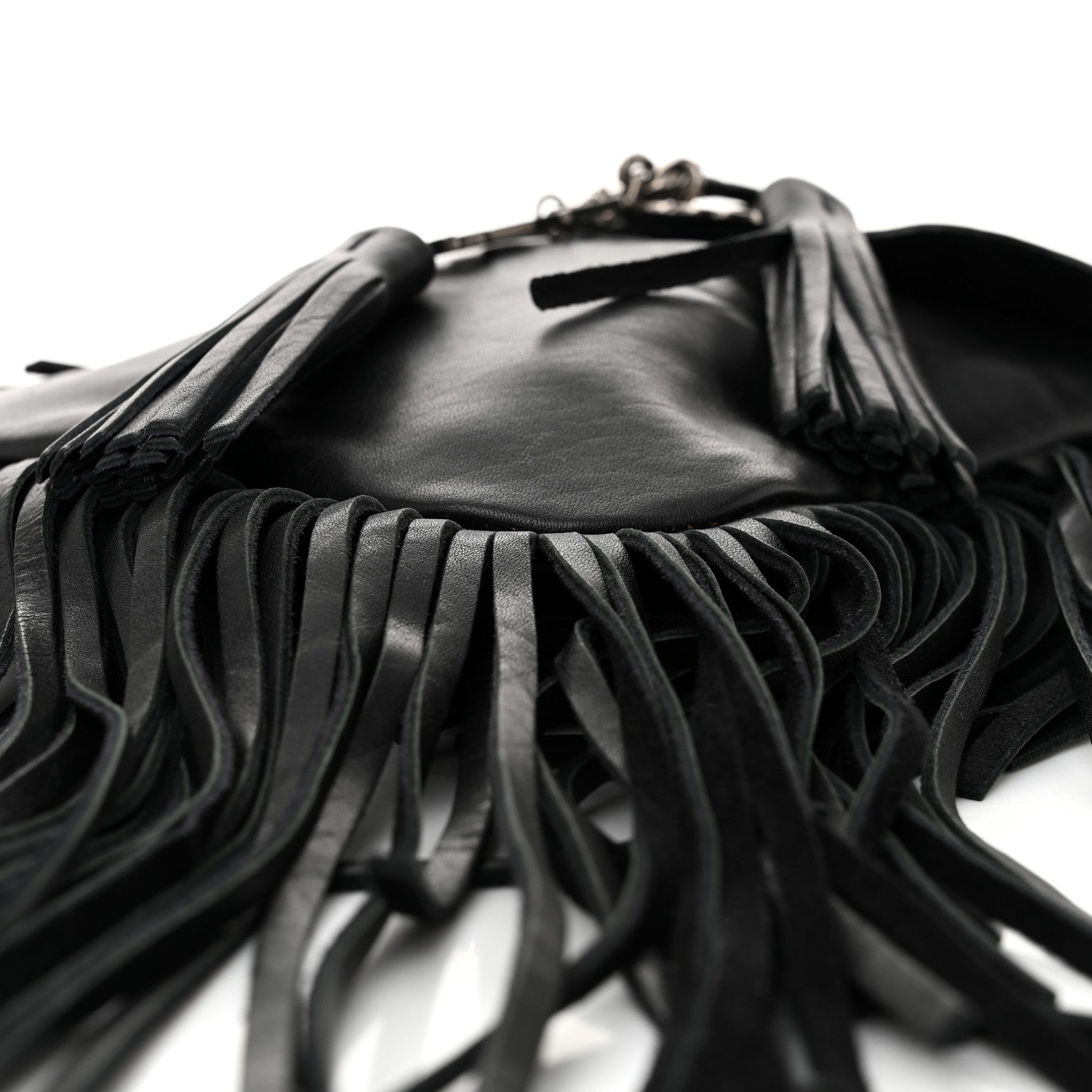 Saint Laurent Lambskin Anita Tassed Crossbody Bag Black 10 of 10