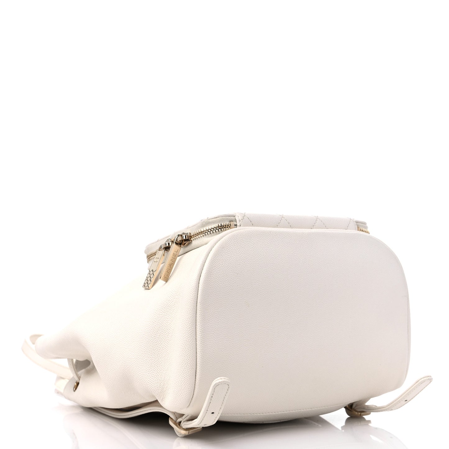 Caviar Quilted Business Affinity Backpack White