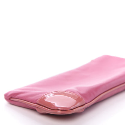 Chanel Lambskin Patent Leather Camellia Wristlet Pink 8 of 10