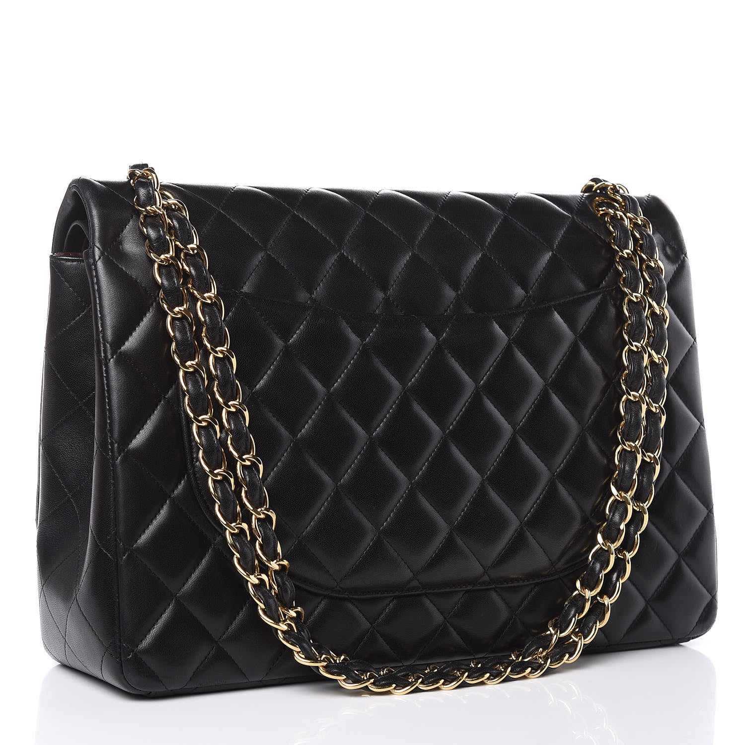 Chanel Lambskin Quilted Maxi Double Flap Black 3 of 15