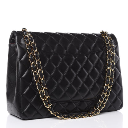 Chanel Lambskin Quilted Maxi Double Flap Black 3 of 15