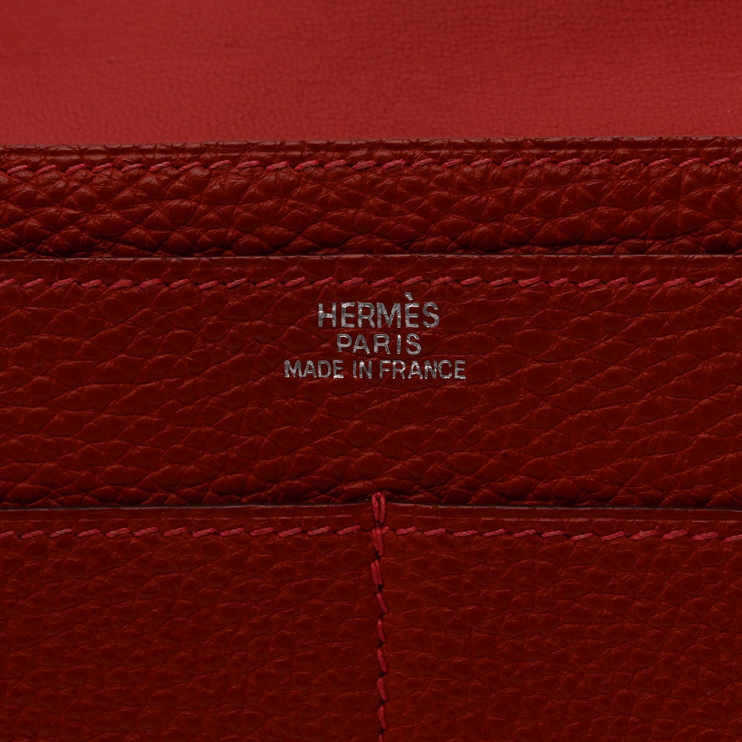 Hermes Togo Dogon Duo Wallet Rouge Casaque 7 of 11