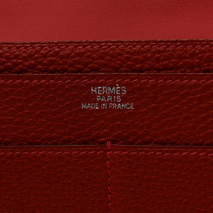 Hermes Togo Dogon Duo Wallet Rouge Casaque 7 of 11