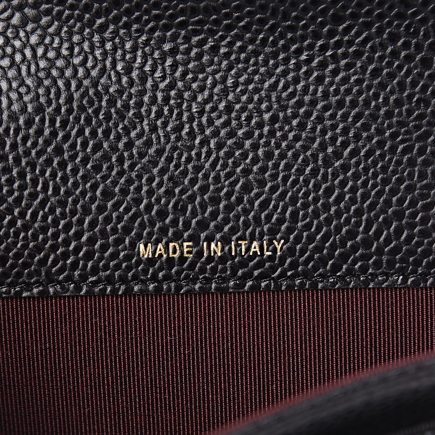 Caviar Quilted Flap Card Holder Wallet Black