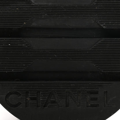 Chanel Shiny Lambskin Quilted Lace Up Combat Boots 41 Black 7 of 9