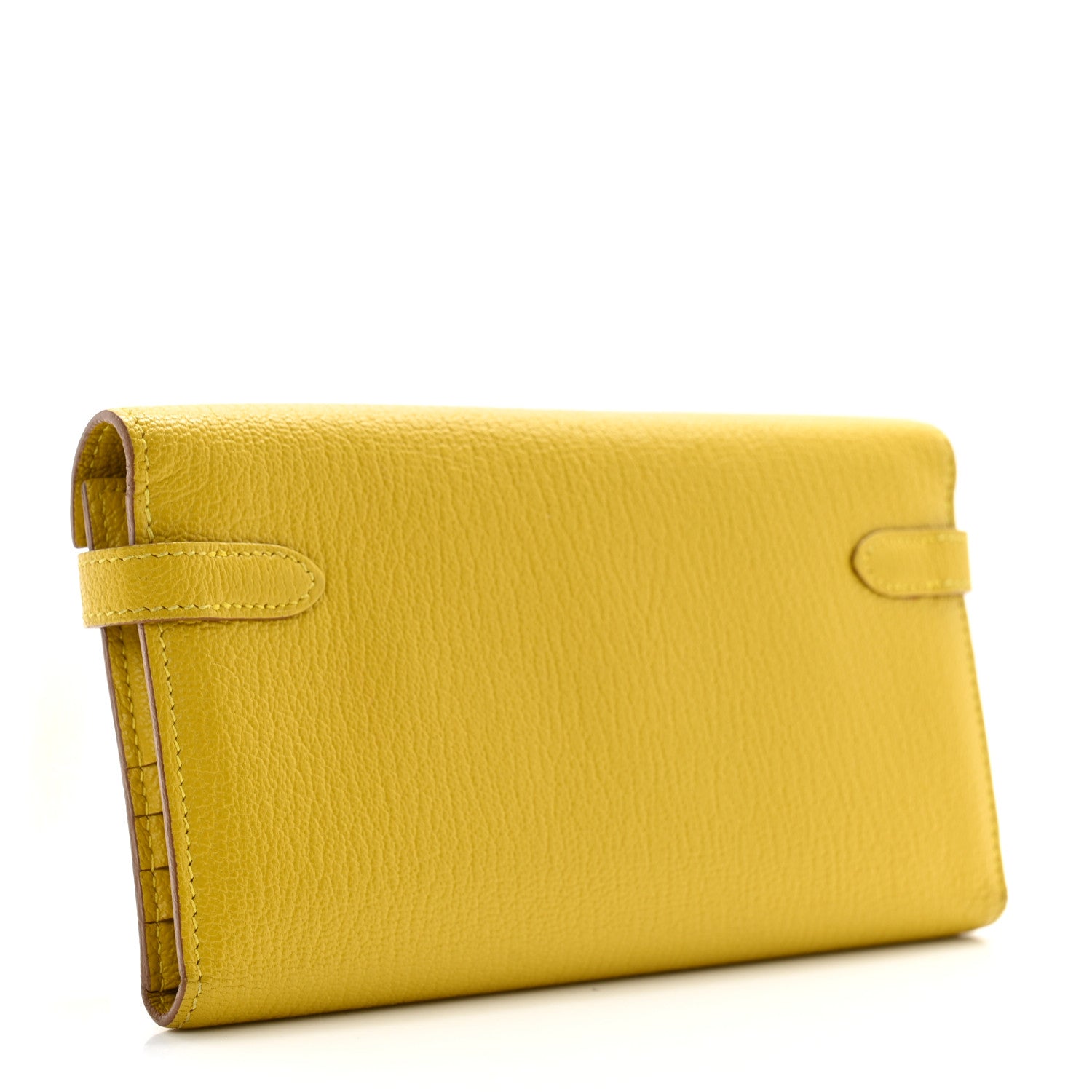 Hermes Chevre Mysore Kelly Tri-Fold Wallet Cumin 3 of 13
