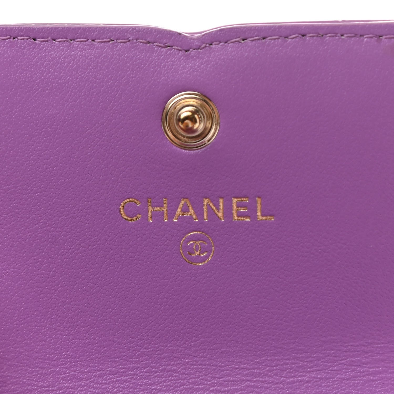 Chanel Caviar Quilted Filigree Flap Wallet Purple 6 of 9