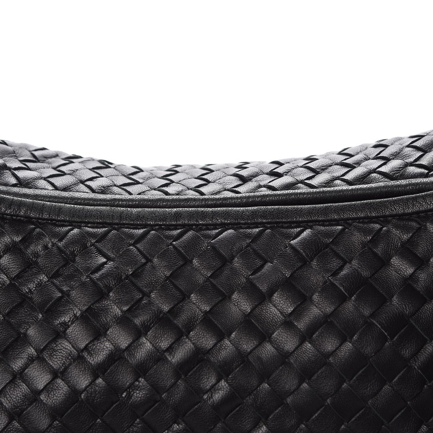 Nappa Intrecciato Large Veneta Hobo Black