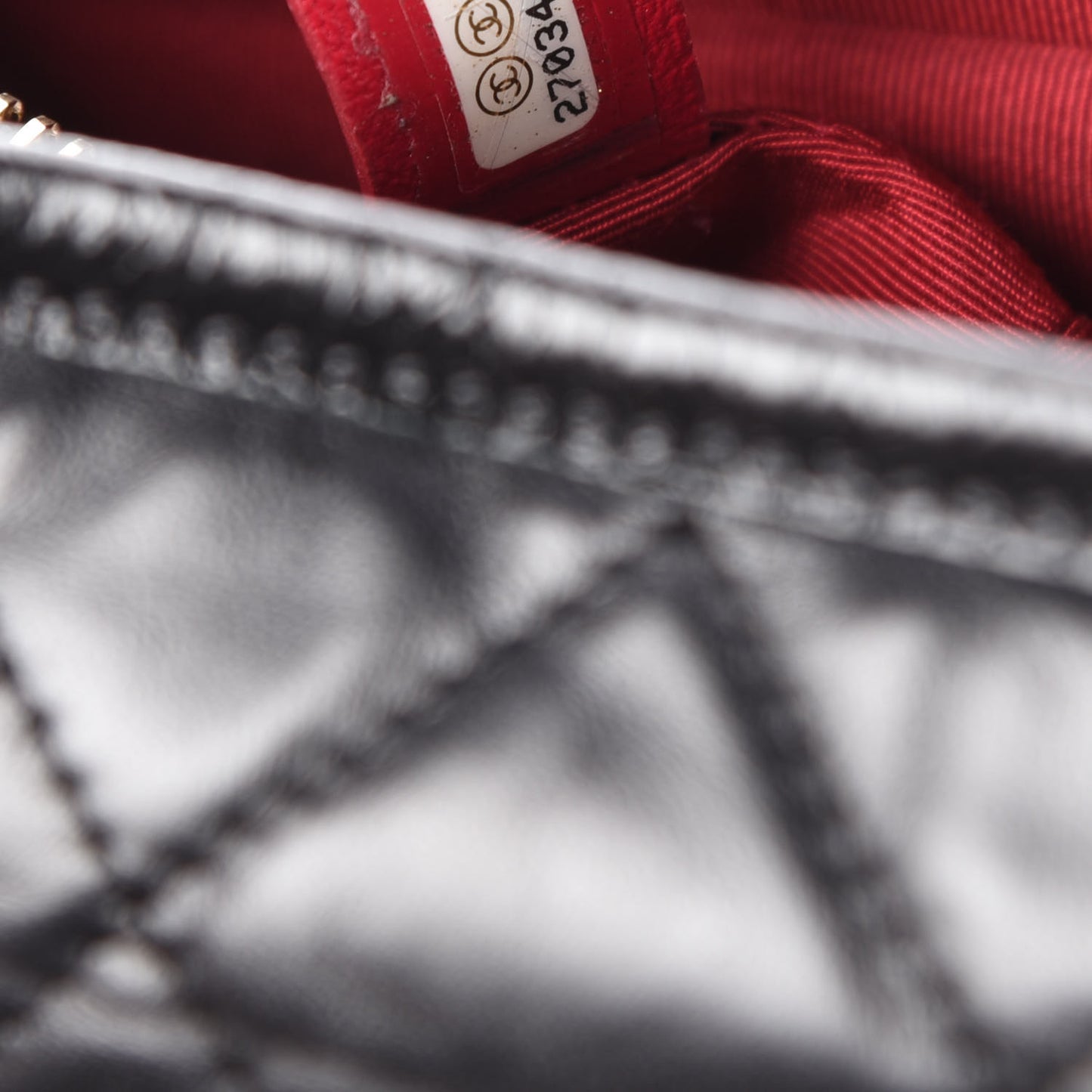 Aged Calfskin Quilted Small Gabrielle Hobo Black
