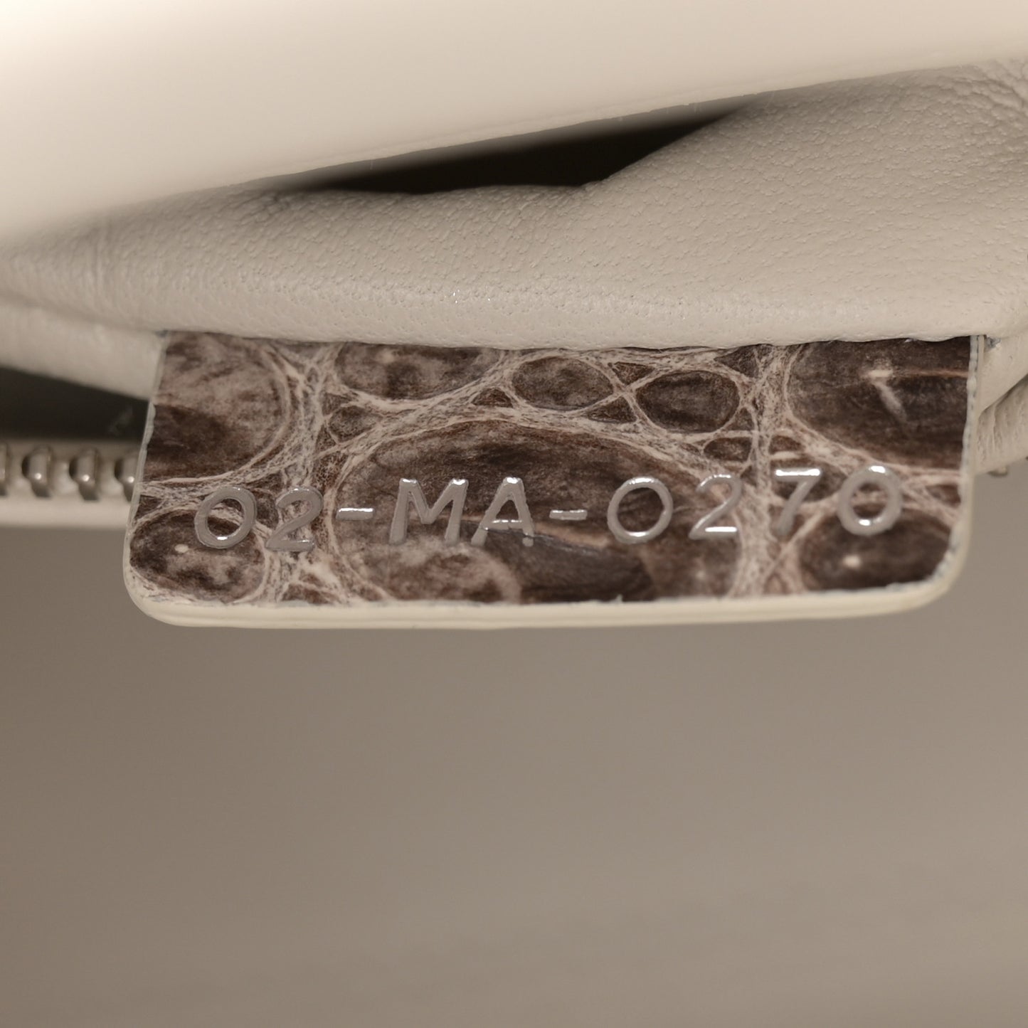 Niloticus Crocodile Himalaya Crystal Small Lady Dior White