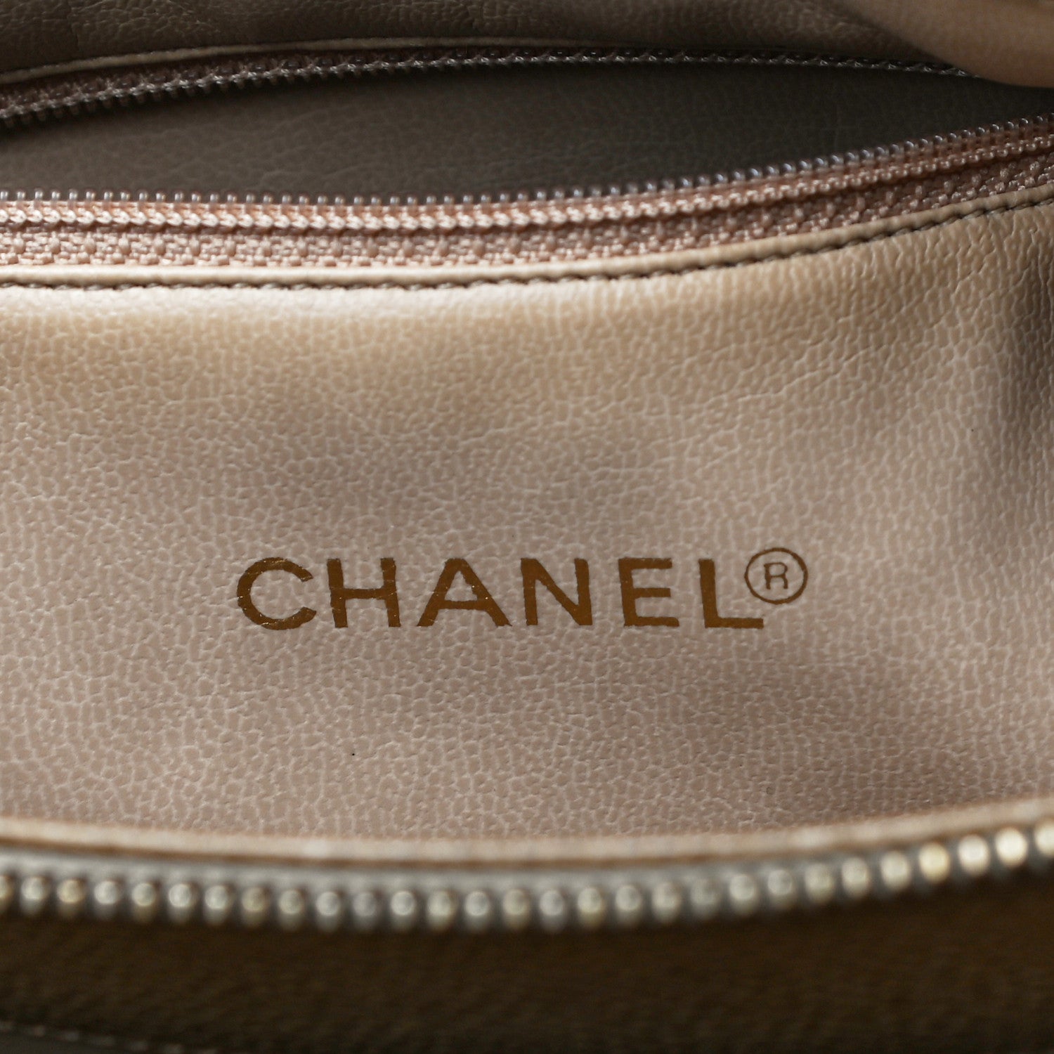 Chanel Caviar Flap Shoulder Bag Beige 10 of 14