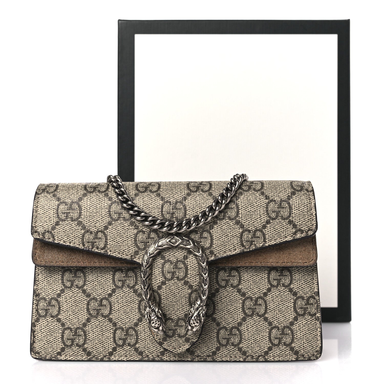 Gucci GG Supreme Monogram Super Mini Dionysus Shoulder Bag Taupe 9 of 9