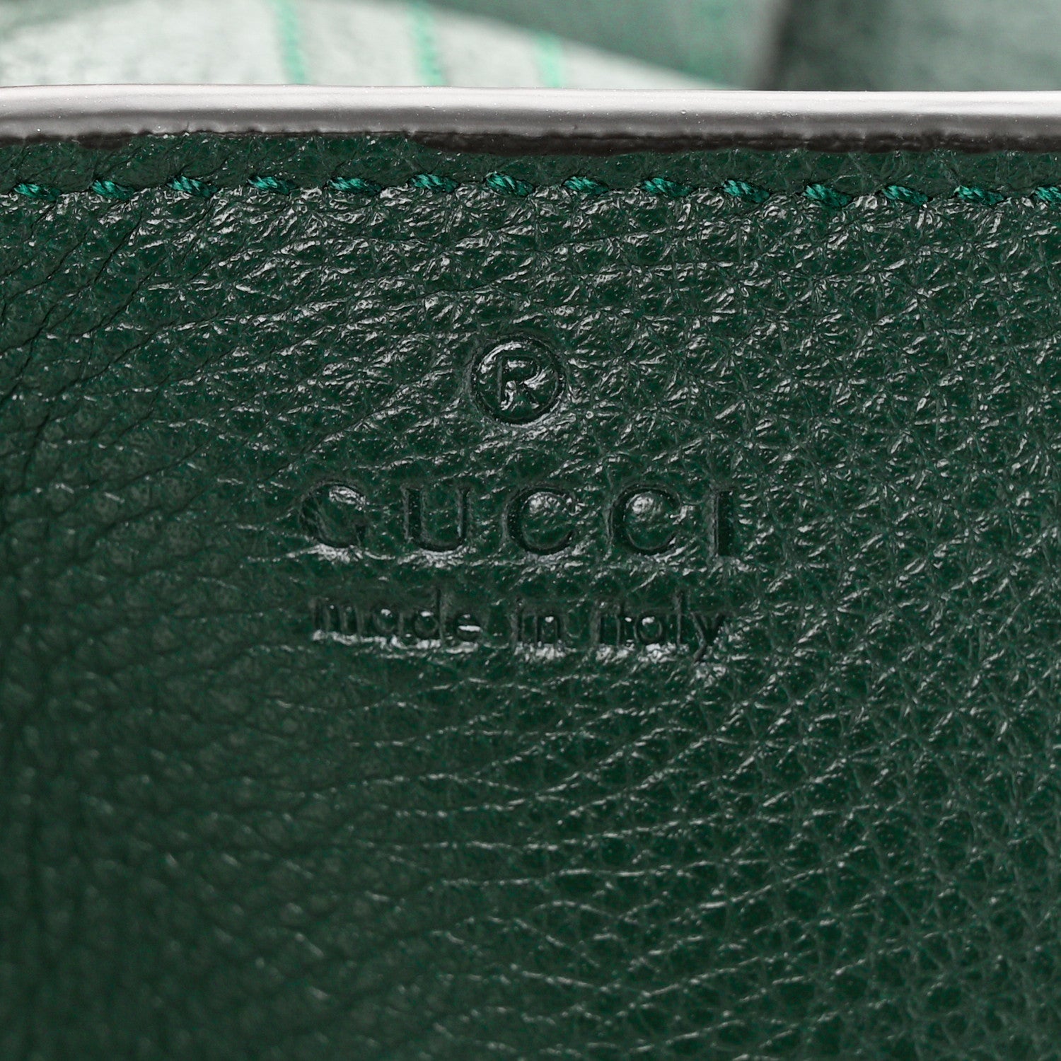Gucci Amour Grane Calfskin Medium Jackie 1961 Crossbody Bag Green 7 of 10
