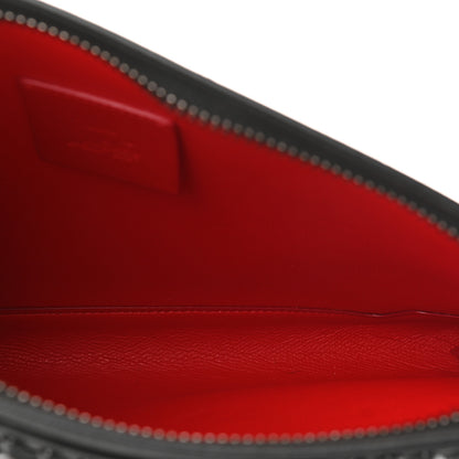 Christian Louboutin Calfskin Studded Skypouch Crossbody Clutch Black 4 of 9