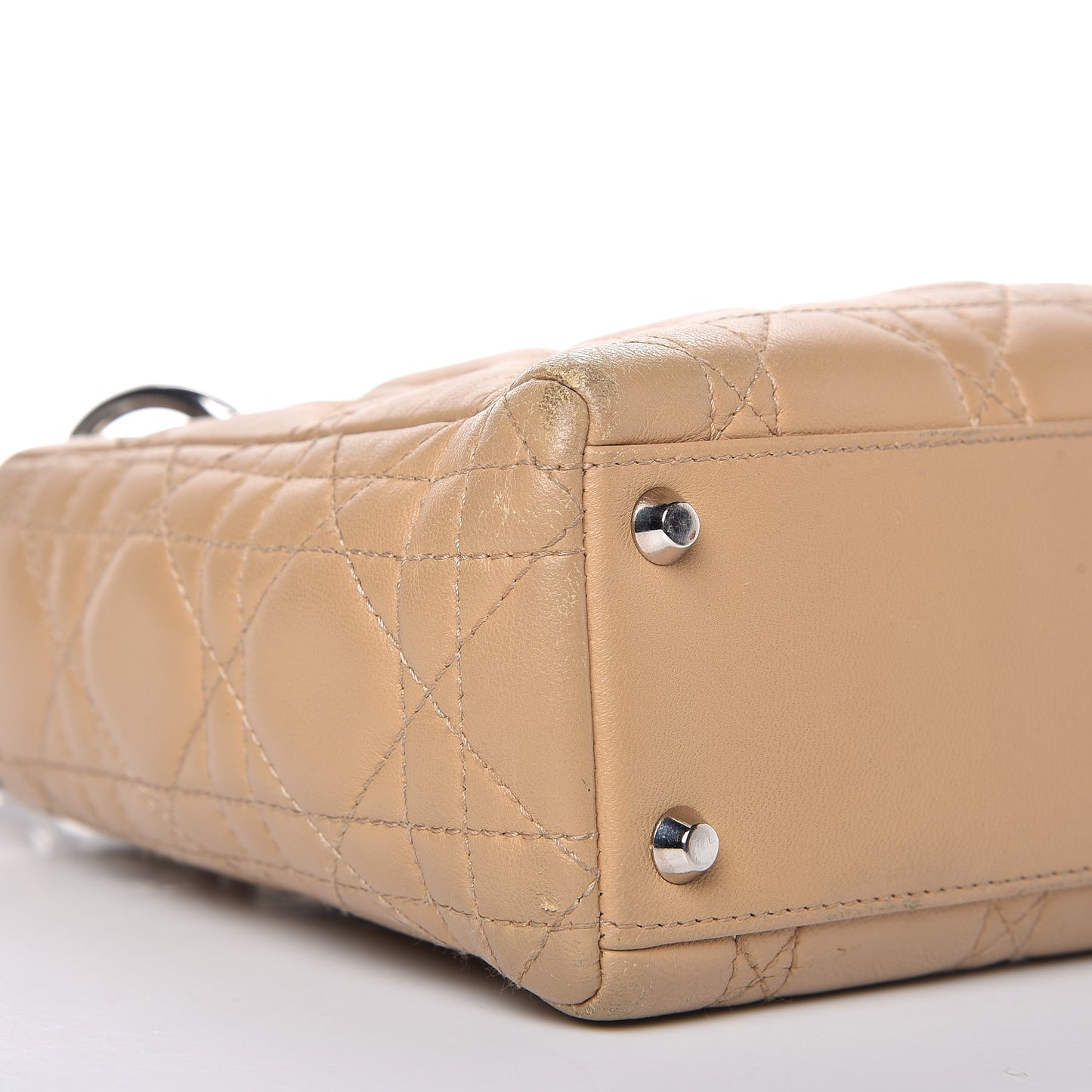 Lambskin Cannage Mini Lady Dior Beige