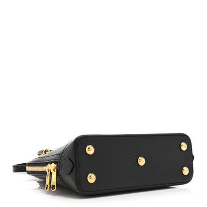 Gucci Boarded Plutone Calfskin Small Horsebit 1955 Top Handle Bag Black 4 of 11