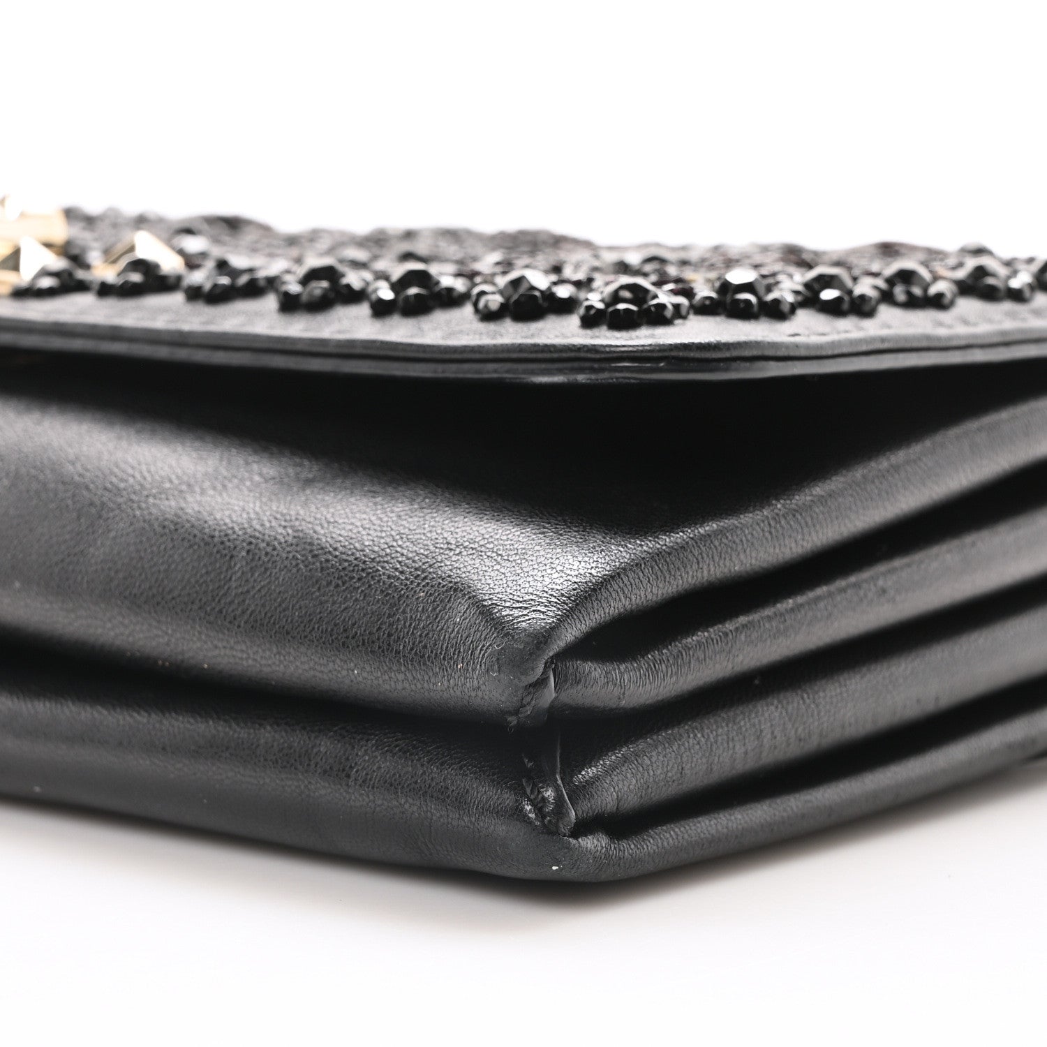 Valentino Garavani Lambskin Beaded Embroidery Medium Girello Flap Black 10 of 10