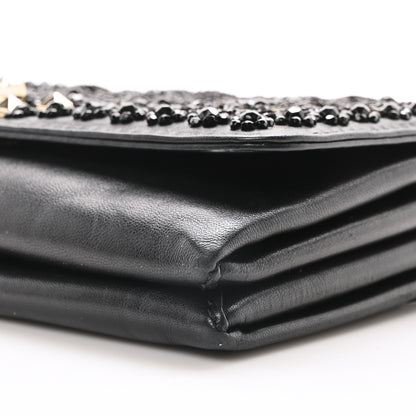 Valentino Garavani Lambskin Beaded Embroidery Medium Girello Flap Black 10 of 10