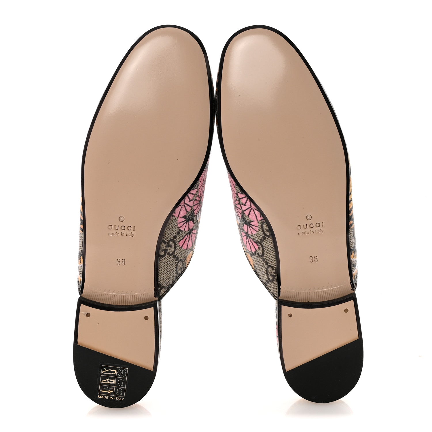 Gucci Canvas Flora Womens Princetown Slippers 36.5 White Multicolor 38 Beige 6 of 10