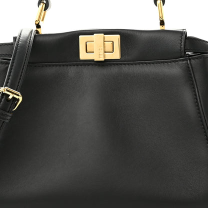 Fendi Nappa Stacked Bar Mini Peekaboo Iconic Satchel Black 8 of 10