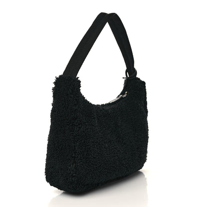 Prada Terry Cloth Mini Re-Edition 2000 Bag Black White 3 of 6
