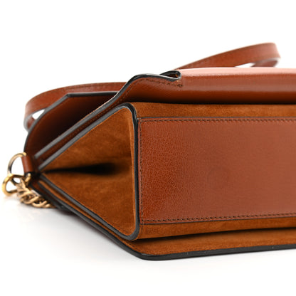 Givenchy Goatskin Suede Small GV3 Shoulder Bag Amber Mastic 9 of 20