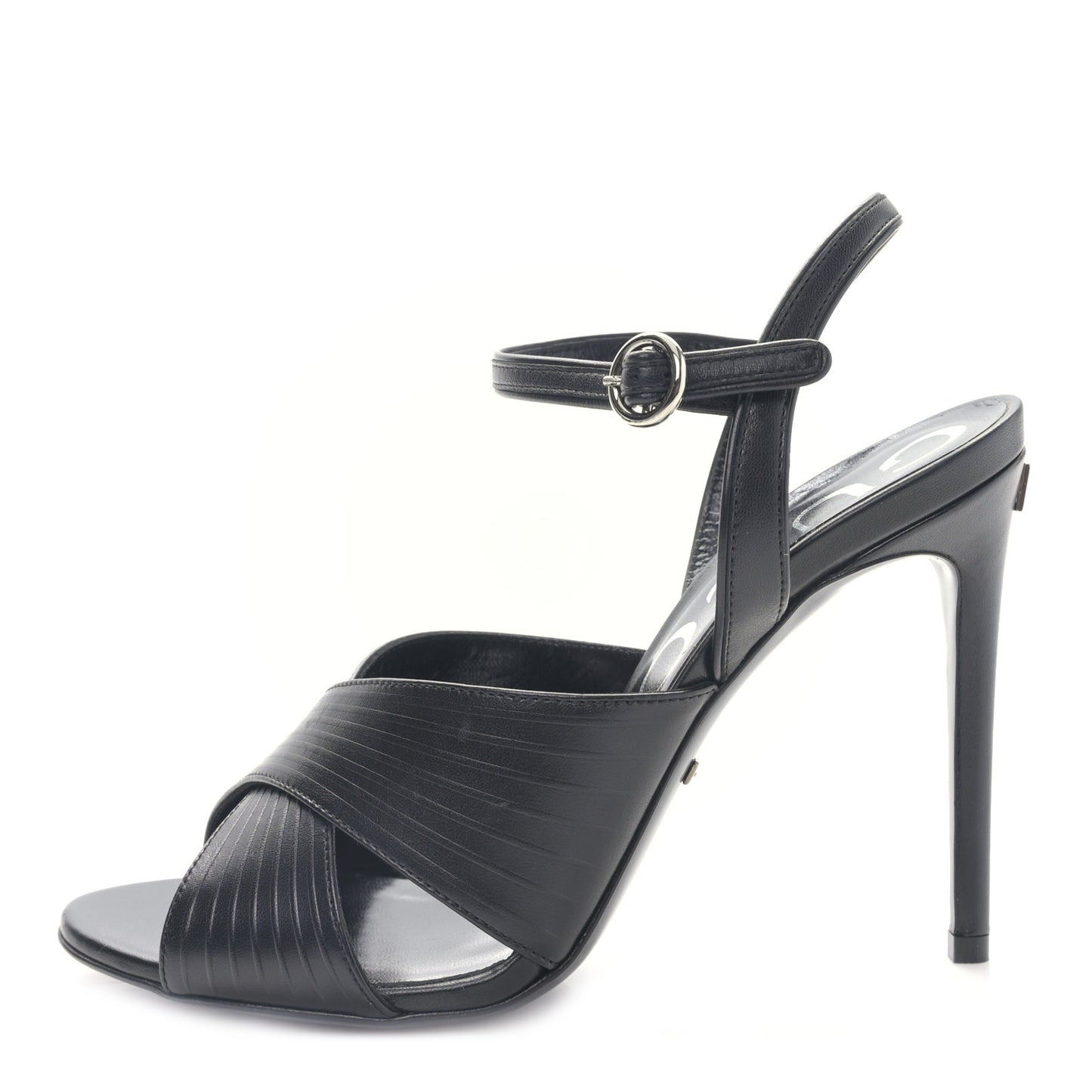Malaga Kid Webby Crossover High Heel Sandals 39 Black