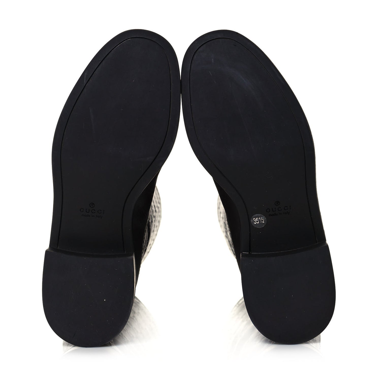 Guccissima Calfskin Miro Soft Knee High Riding Boots 35.5 Chocolate