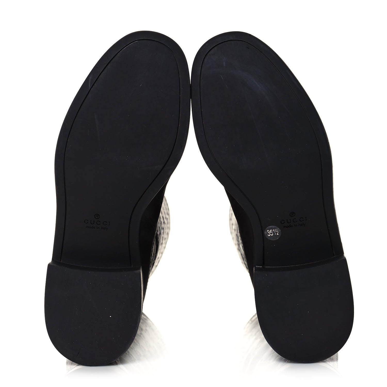 Gucci Guccissima Calfskin Miro Soft Knee High Riding Boots 35.5 Chocolate 6 of 10