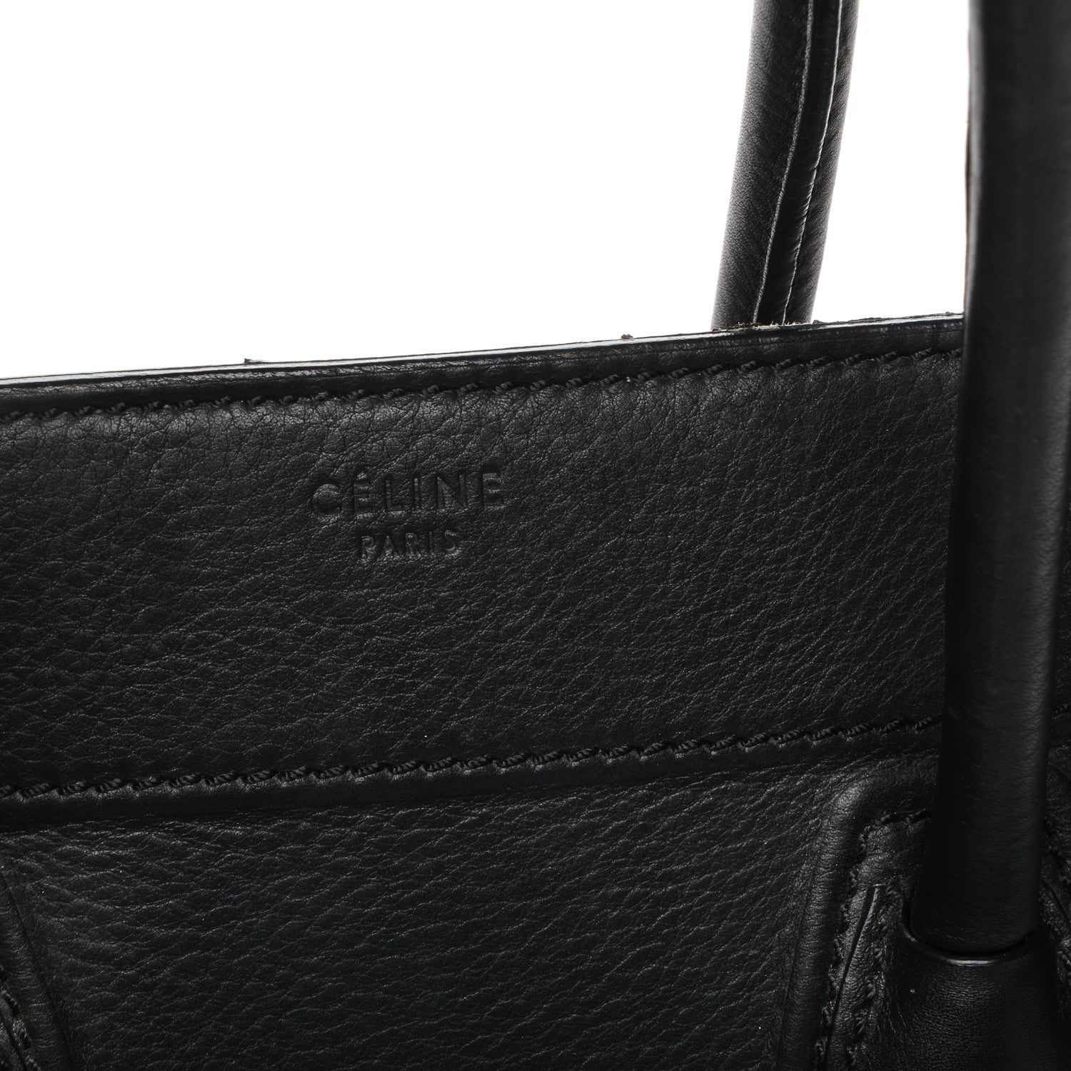Celine Supple Calfskin Medium Phantom Luggage Black 6 of 10