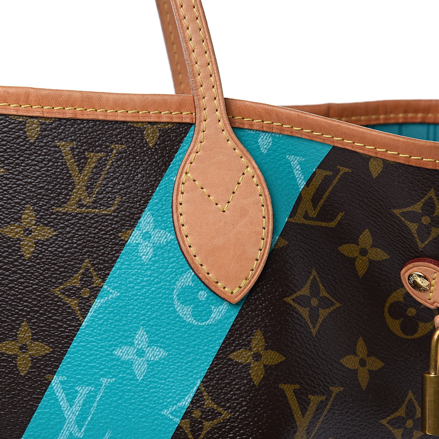 Louis Vuitton Monogram V Neverfull MM Turquoise 15 of 17