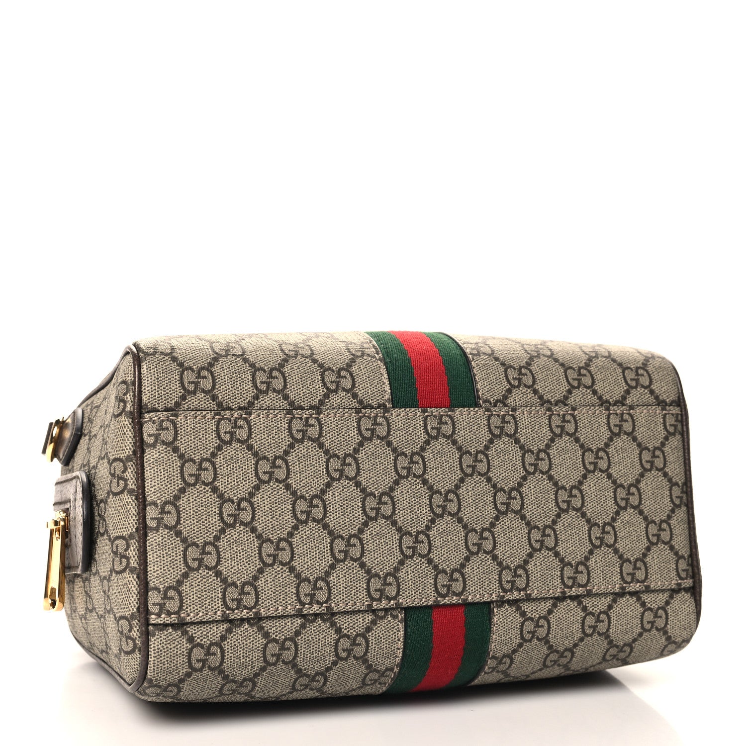 Gucci GG Supreme Monogram Web Small Ophidia Top Handle Bag Beige Ebony 4 of 10