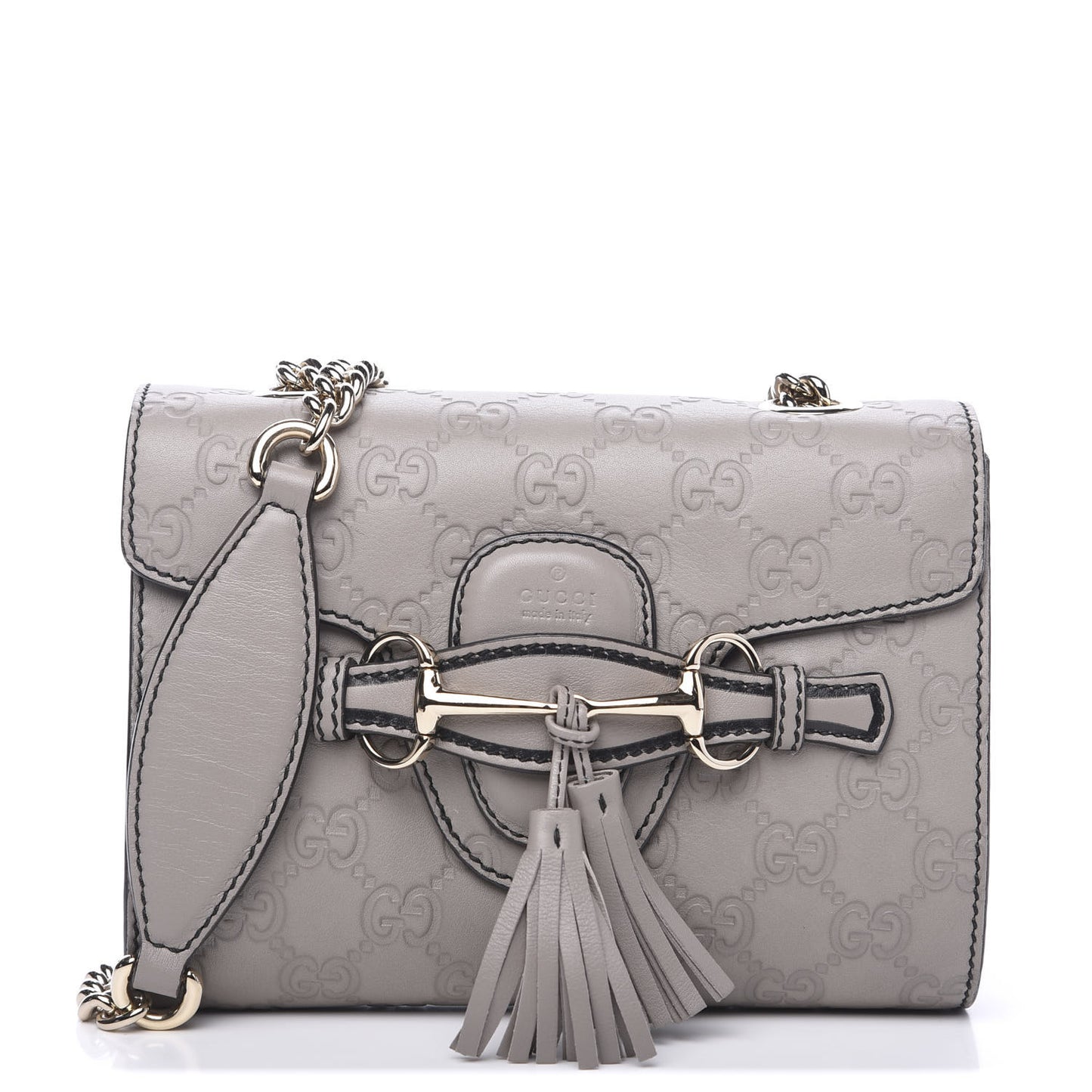 Guccissima Mini Emily Chain Shoulder Bag Storm Grey